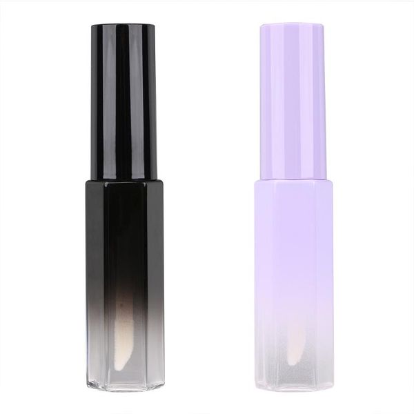 

storage bottles & jars 5 pieces gradient empty lip gloss tube glaze containers, plastic refillable bottle container with brush wand