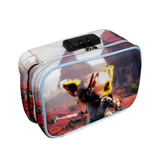

cosmetic bags & cases game biomutant portable storage carrying stratification password lock zipper box women makeup organizer bag