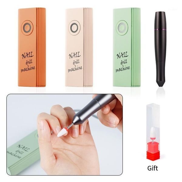

electric nail drill machine 30000rpm macaron color manicure pedicure set rechargeable file uv gel polish art tools set1