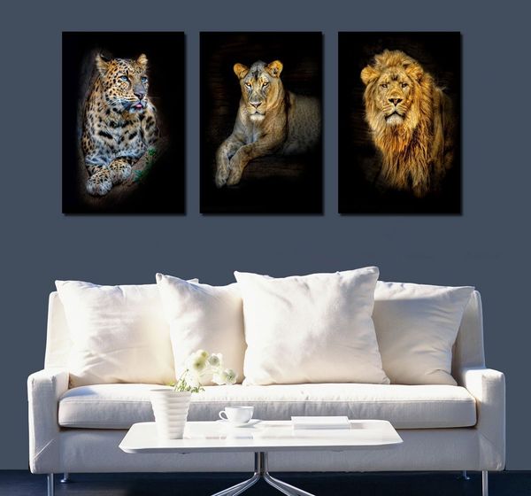 

unframed modern beast poster tiger lion cheetah print wall art painting