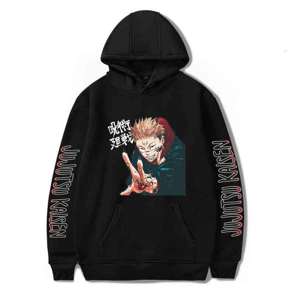 

women's hoodies & sweatshirts man/woman autumn/winter anime jujutsu kaisen hoodieoversized sweatshirt with casual unisclothes g0fn, Black