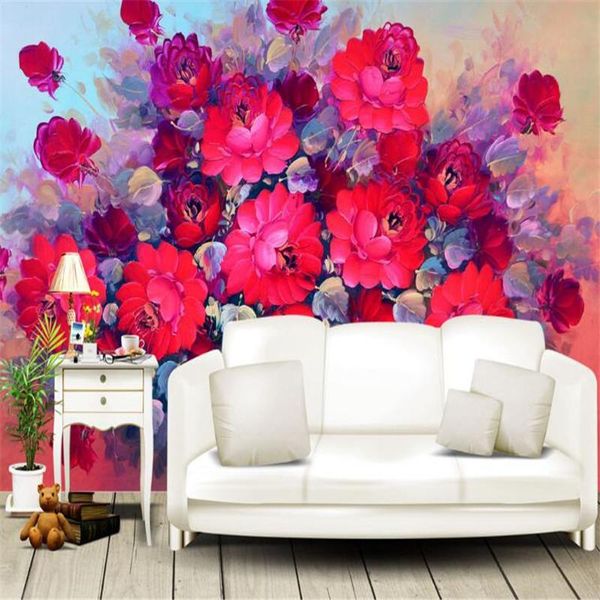 

wallpapers classic wallpaper 3d stereoscopic painting po wall mural hand drawn flowers papers for living room home decor