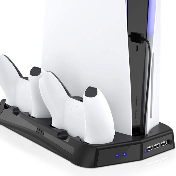 

game controllers & joysticks for ps5 vertical cooling fan stand digital edition with 14 slot 3 hub port dual controller charging station cha