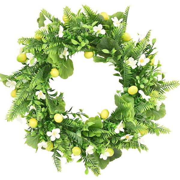 

artificial wreath spring for front door porch farmhouse patio garden wedding party wall window home decor decorative flowers & wreaths