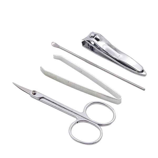 

nail art kits 4pcs/set clipper set professional stainless steel scissors tweezer tools family foot hand care