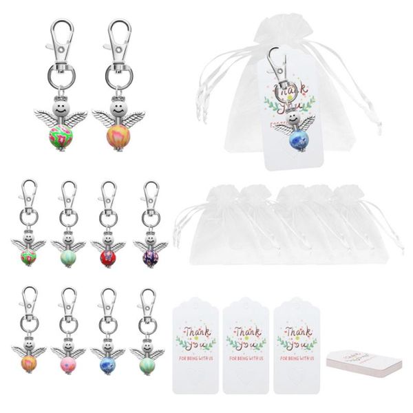 

creative angel keychain baby baptism wedding guest thank you gift birthday crown hooks & rails
