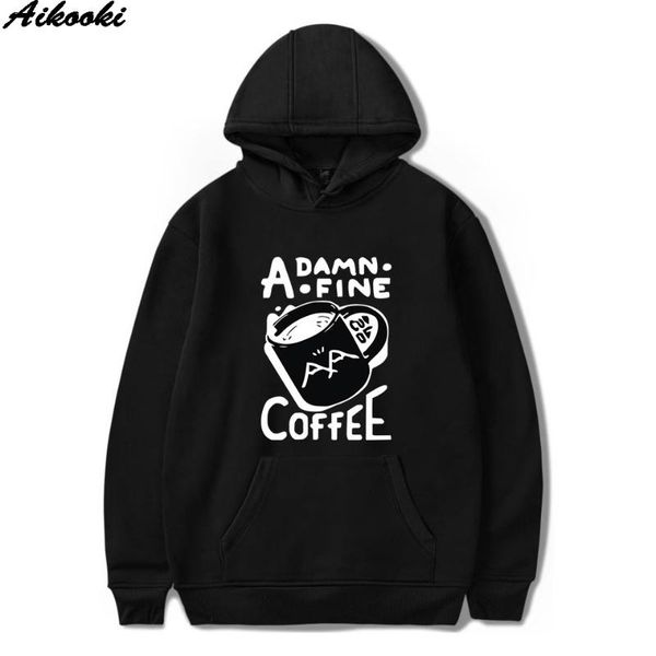 

mens hoodies twin peaks novelty womenmen kpop print men sweatshirt top, Black