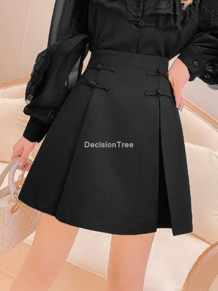 

women vintage chinese cheongsam skirt qipao girl traditional style elegant lady highwaist skirts ethnic clothing, Red