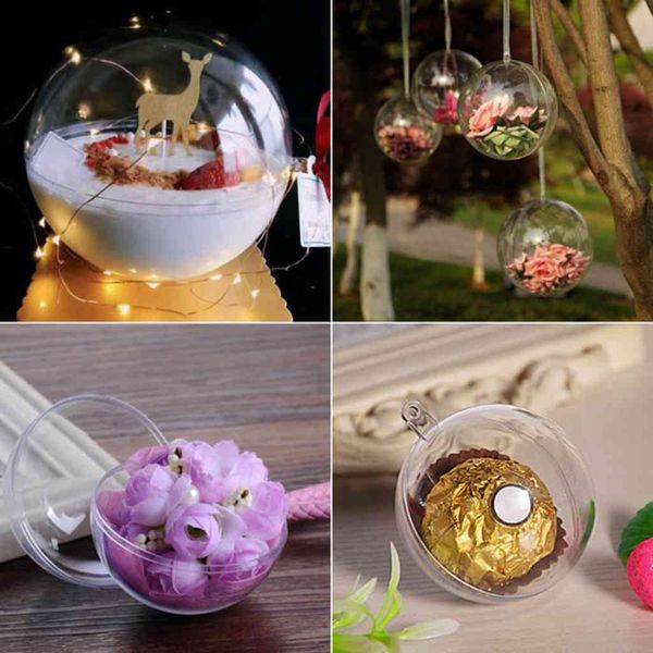 

factory outlet christmas decoration party decoration 20pcs clear plastic christmas ball ornament tree decorations transparent hanging bauble