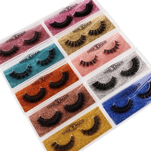 

3d false eyelashes wholesale 10 styles mink lashes natural thick fake makeup extension in bulk epacket ship