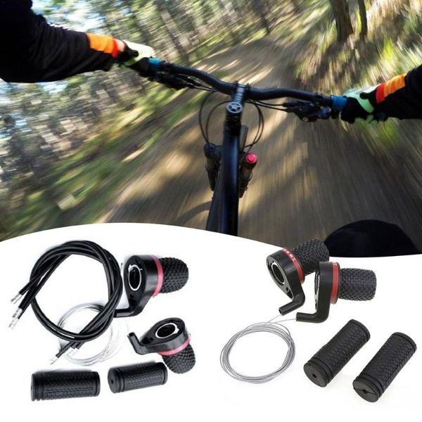 

bike derailleurs 7pcs bicycle shift handlebar 3x7 twist gear shifter grips transmission variable speed handle control knob