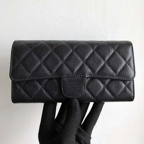 

Designer luxuryLuxury Top Quality CF Design Purse Women Hasp Wallets Cow Leather Female dobble Purse Long Womens Wallets Ladies Clutches, Red;black