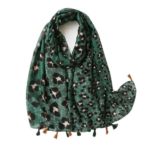 

scarves leopard tassel viscose shawl scarf neckerchief autumn winter foulards muslim hijab sjaal wrap pashmina, Blue;gray