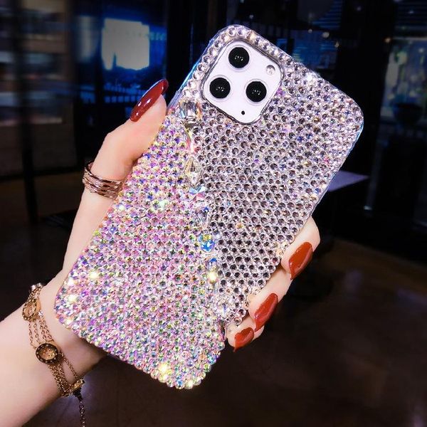 

card holders apple xsmax luxury mobile phone case with rhinestone iphone7/8plus all-inclusive protective cover for women diamond 11, Brown;gray