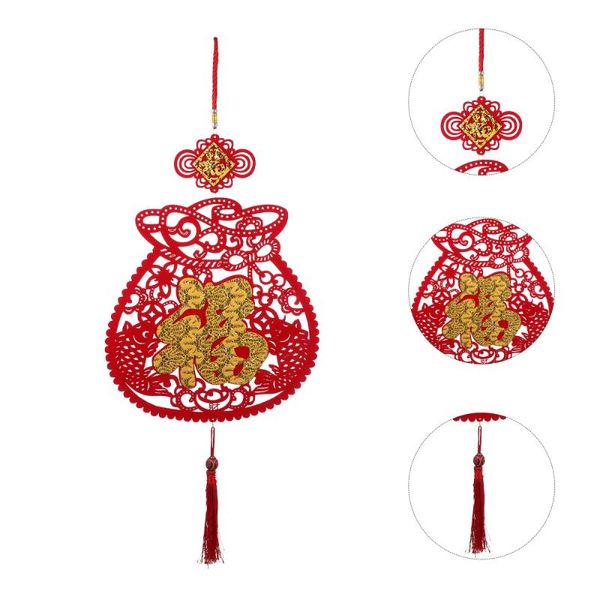 

pc 2021 year pendant of the ox moneybag spring festival decor (red) gift wrap