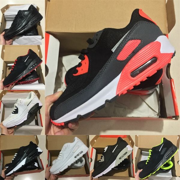 

2021 new airs cushion 90 running shoes men women black white 90s classic designers trainer outdoor sports shoe e55