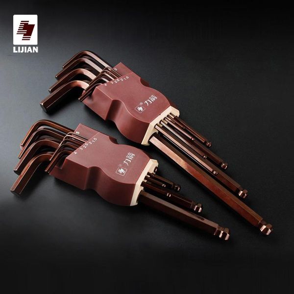 

hand tools lijian advanced 9pcs s2 metric/british type hex wrench set ball ended alex spanner hexagonal