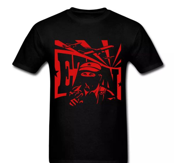 

zapatista ezln star zapata fight mask war t-shirt tee, White;black
