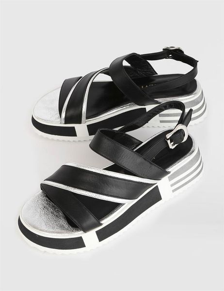 

sandals ilvi-genuine leather handmade pled black women's sandal women shoes 2021 spring/summer