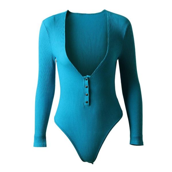 

women's jumpsuits & rompers club clothes women fashion playsuit long sleeve bottoming bodysuits cotton solid color deep v-neck female b, Black;white