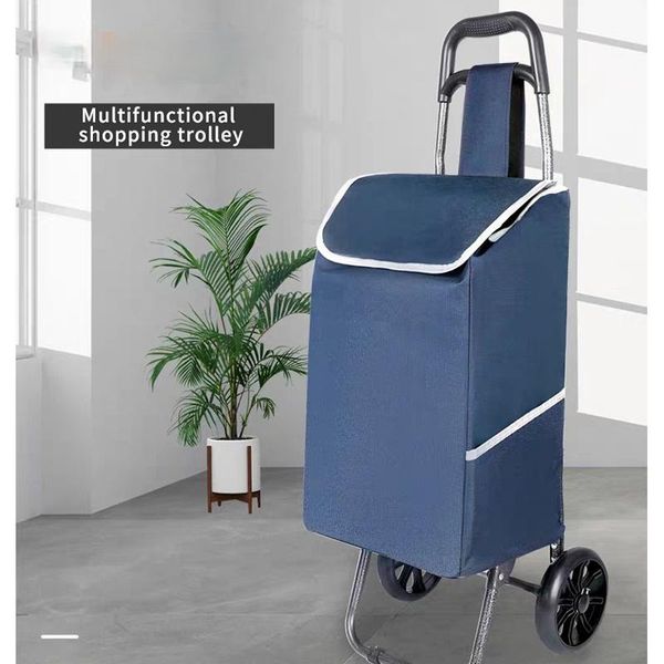 

storage bags shining portable shopping trolley foldable oxford cloth bag with wheel climbing home grocery cart