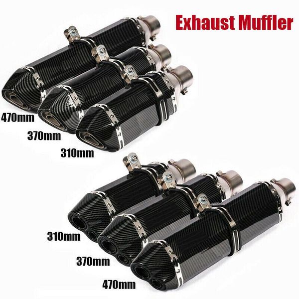 

38-51mm universal motorcycle exhaust system tips pipe muffler for fz6 cbr250 cb600 mt07 modify atv dirt pit bike
