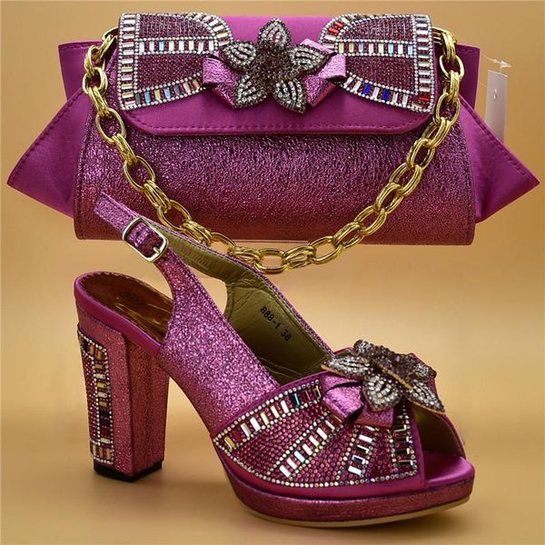 

dress shoes and bag sets for women italian with matching bags set decorated appliques block heel ladies, Black