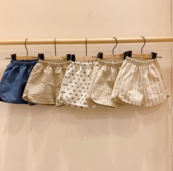 

style girls boys printed shorts summer cotton fashion kids, Black