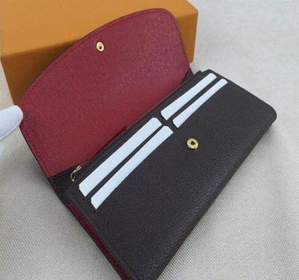 

fashion 2021 new famous long wallet pu leather six color / support 020, Red;black