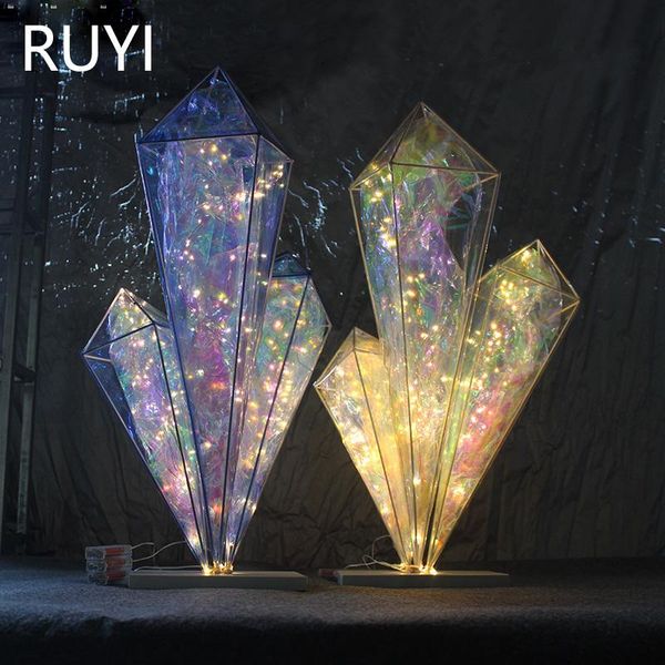 

decorative flowers & wreaths high-quality crystal column wrought iron t stage road guide lamp wedding celebration fashion party scene layout