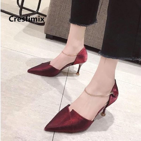 

cresfimix women cute light weight black high heel pumps female fashion sweet wine red shoes vrouwen hoge hakken b5143 dress
