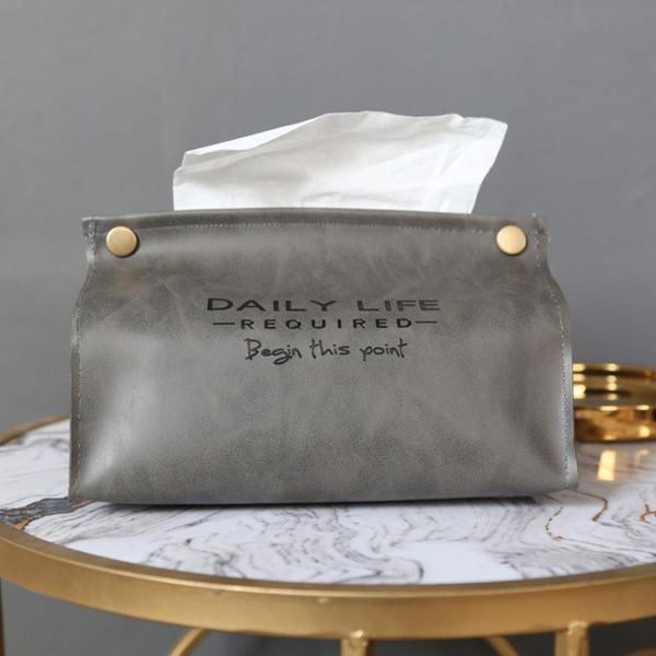 

tissue boxes & napkins fashion ins pu leather bag living room home creative box jjjry1138