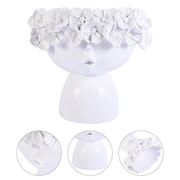 

dishes & plates 1pc human body shape flowerpot decorative succulent pot creative adornment white
