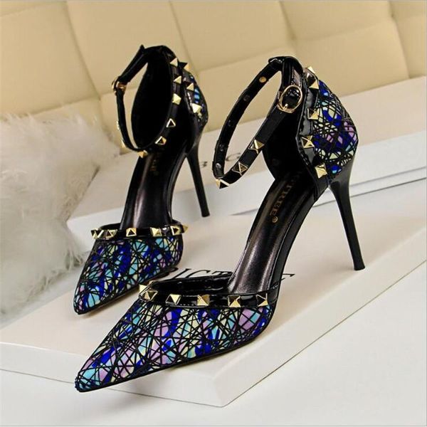 

dress shoes women pumps high heels fashion summer sandals bride wedding work stiletto ladies, Black