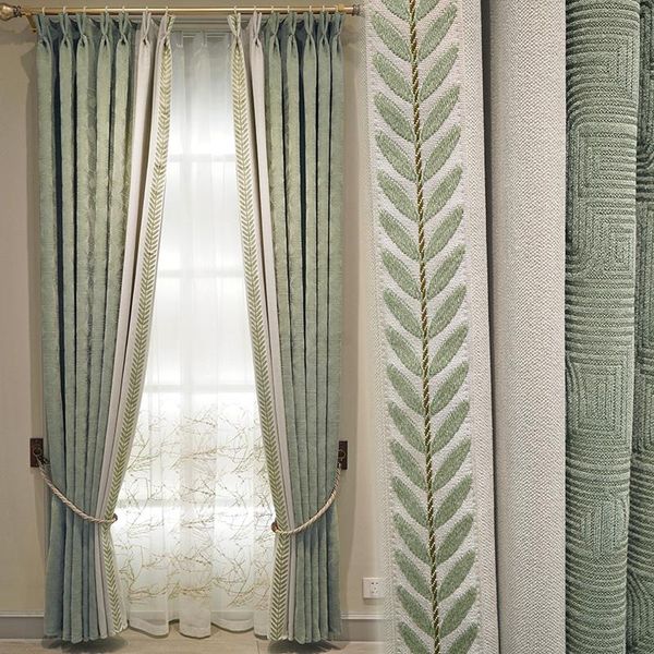 

curtain & drapes customized modern simple and fresh bedroom entry lux elegant living room study green finished t
