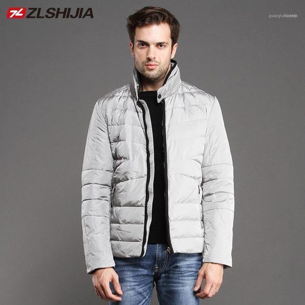 

men's down & parkas zlshijia 2021 men winter duck jacket warm casual thick coat for male grey color 335107771, Black
