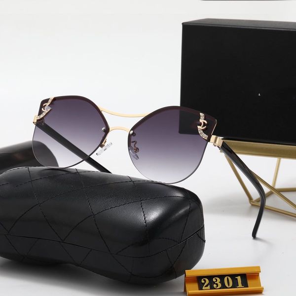 

2249 summer style brand sunglasses women men brand designer uv protection sun glasses clear lens and coating lens sunwear 2302 2301 cha, White;black