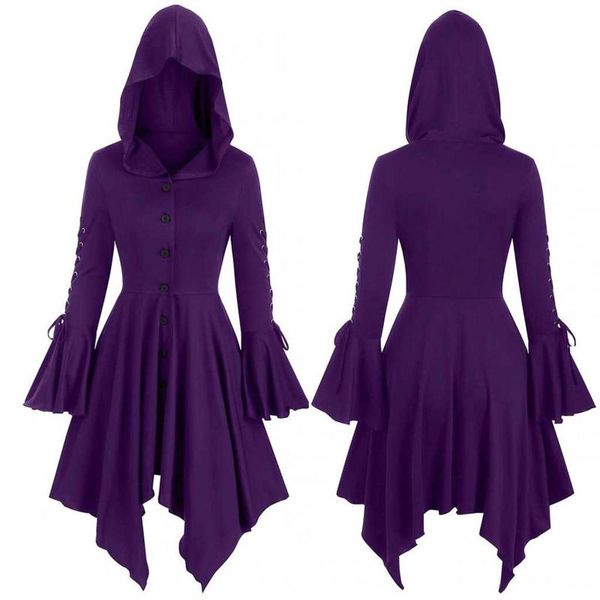

casual dresses women solid long sleeve dress ruffle asymmetrical modis gothic causal streetwear fashion vestidos mujer #g4, Black;gray