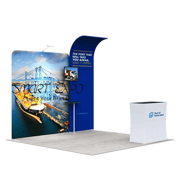 

advertising display 10x10 promotion stand exhibition panels with frame kits custom printed graphics carry bag