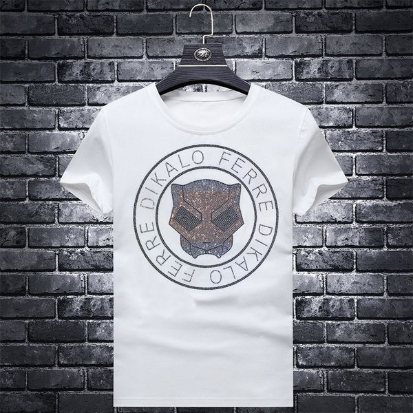 

fashion t shirt 2021 summer men's drill large short sleeve, White;black