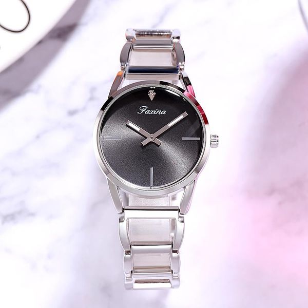 

wristwatches women watches 2021 rose gold ladies bracelet wrist watch relogio feminino waterproof montre femme silver, Slivery;brown