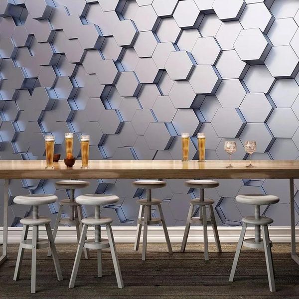

wallpapers custom self adhesive wallpaper modern 3d stereoscopic geometric pattern wall painting living room sofa tv background mural decor