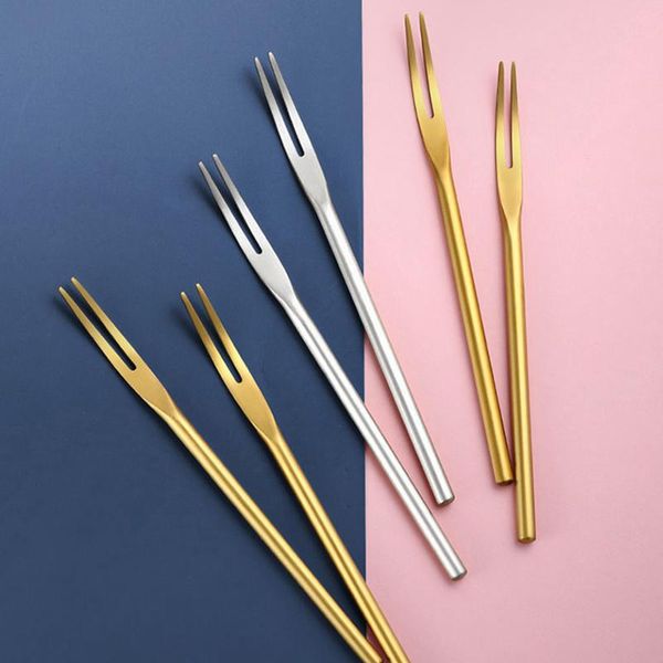 

forks fruit fork luxury stainless steel gold cake dessert lovely mini used for in party restaurant kitchen tableware