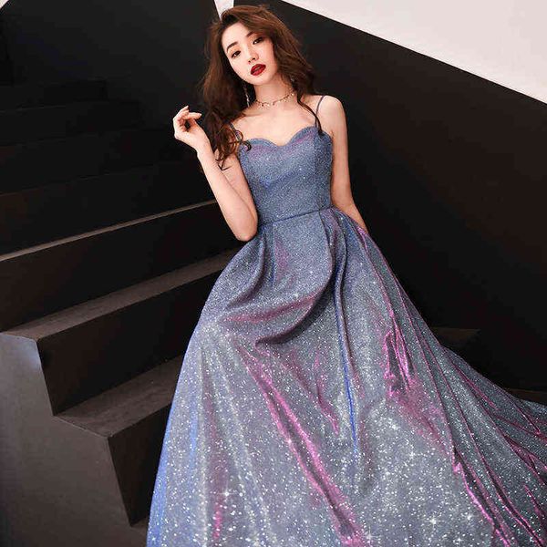 

luxury prom dresses 2021 autumn small annual party slim star evening, Black