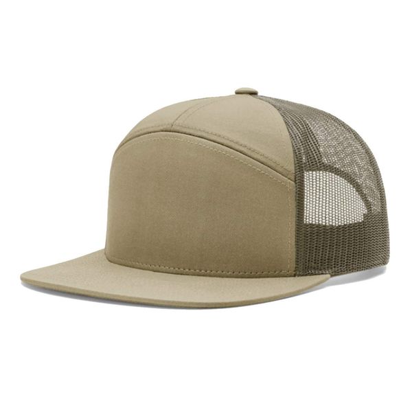 

wholesale new mens 3d embroidery custom plain 7 panel flat bill hat, Blue;gray