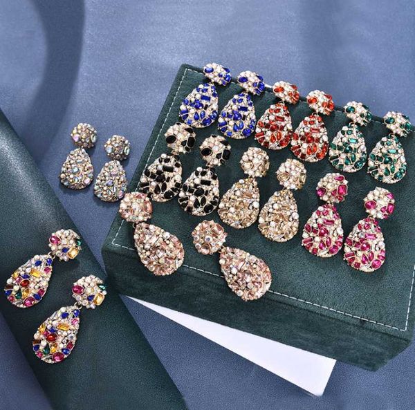 

dangle & chandelier elegant fashionable exaggerated and versatile retro alloy rhinestone-studded ear jewelry with long personalized earrings, Silver
