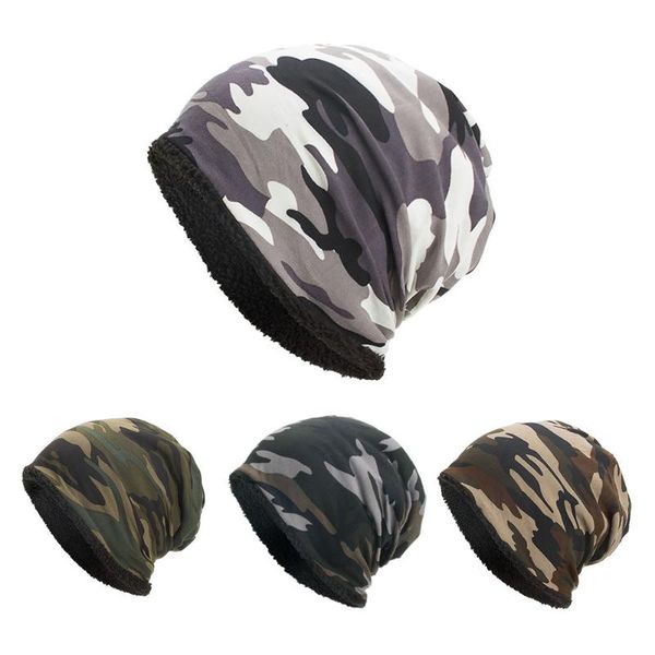 

women men warm baggy camouflage crochet winter wool ski beanie skull caps hat gorras nieve knit girls hats *25 beanies