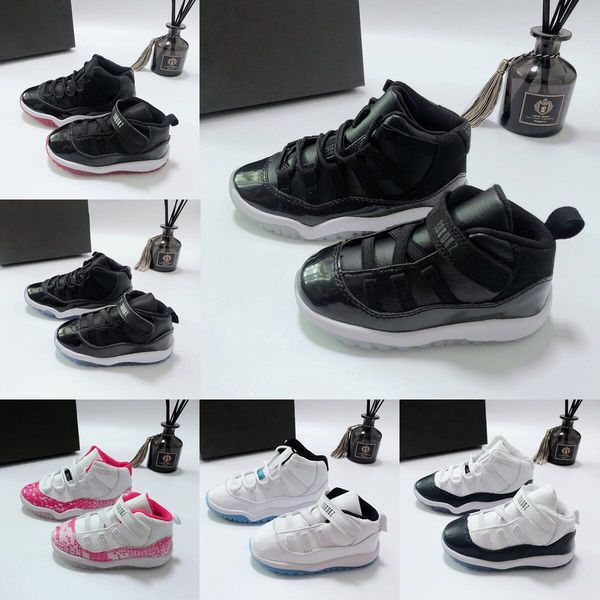 

jumpman11s basketball children shoes gamma blue 11 new bred sneakers prom night sports legend blue space jam trainers size eur 22-27