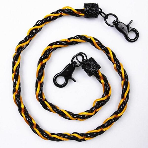 

keychains zalzyywb 3 colors belt chain men boys trouser hip hop jeans key wallet hook braided dance accessories, Silver