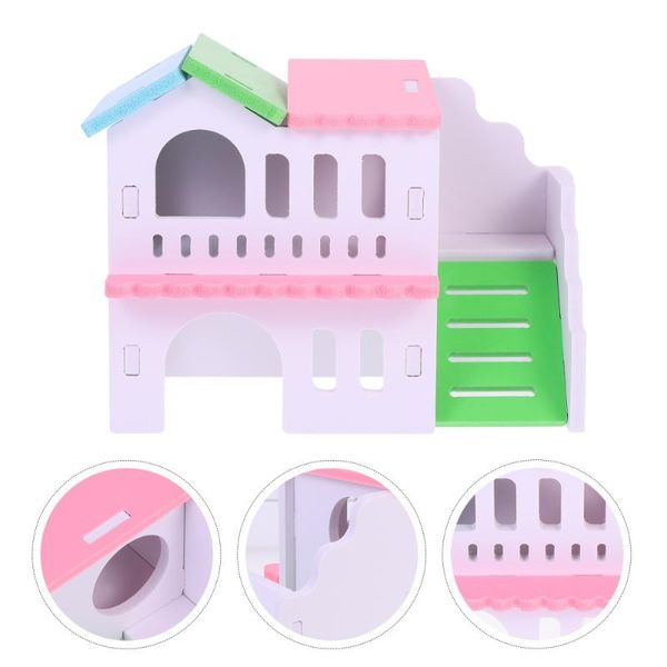 

small animal supplies hamster villa double floor house pet hut nest creative hideout